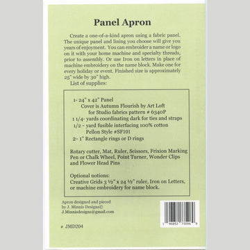 Playing with Panels Apron Pattern