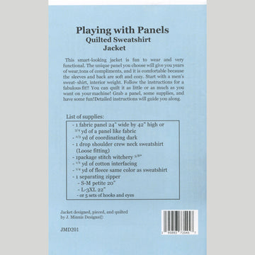 Playing with Panels Quilted Sweatshirt Jacket Pattern