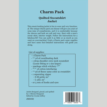 Charm Pack Quilted Sweatshirt Jacket Pattern