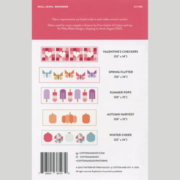 Joyful Holidays Table Runner Pattern