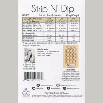 Strip N' Dip Quilt Pattern