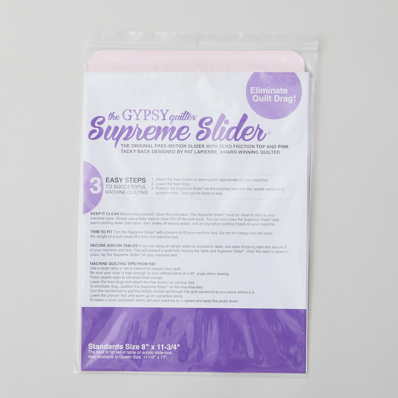 Supreme Slider 8" x 11 3/4" Free Motion Slider