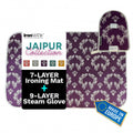 IronMATIK Jaipur Collection Premium Ironing Mat & Steam Glove Bundle - Purple