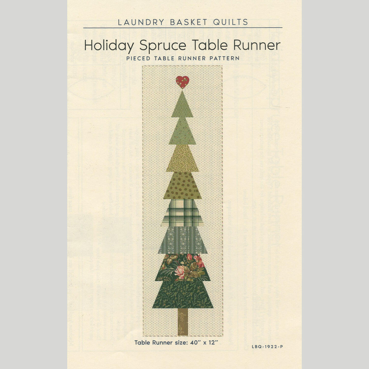 Holiday Spruce Table Runner Pattern