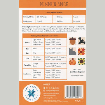 Pumpkin Spice Quilt Pattern