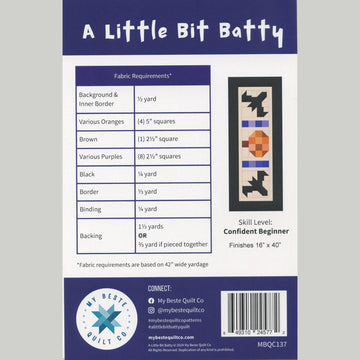 A Little Bit Batty Table Runner Pattern
