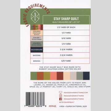 Stay Sharp Quilt Pattern