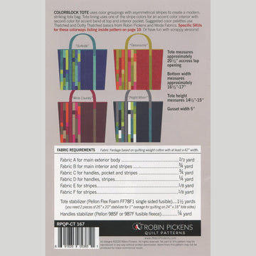 Colorblock Tote Pattern