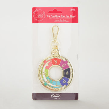 Tula Pink Floral Reef Collection - SS Pink Deep Dive Bag Charm