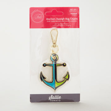 Tula Pink Floral Reef Collection - Anchors Aweigh Bag Charm - Marine