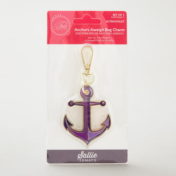 Tula Pink Floral Reef Collection - Anchors Aweigh Bag Charm - Ultra Violet