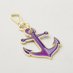Tula Pink Floral Reef Collection - Anchors Aweigh Bag Charm - Ultra Violet