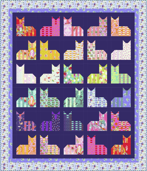 Cheshire Cats - Diva Revised Free Quilt Pattern