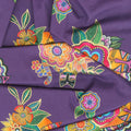 Fantasticats - Hidden Cats Dark Purple Metallic Yardage