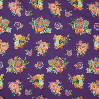 Fantasticats - Hidden Cats Dark Purple Metallic Yardage