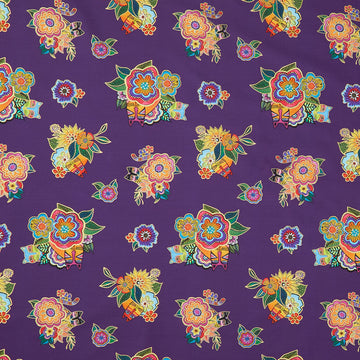 Fantasticats - Hidden Cats Dark Purple Metallic Yardage