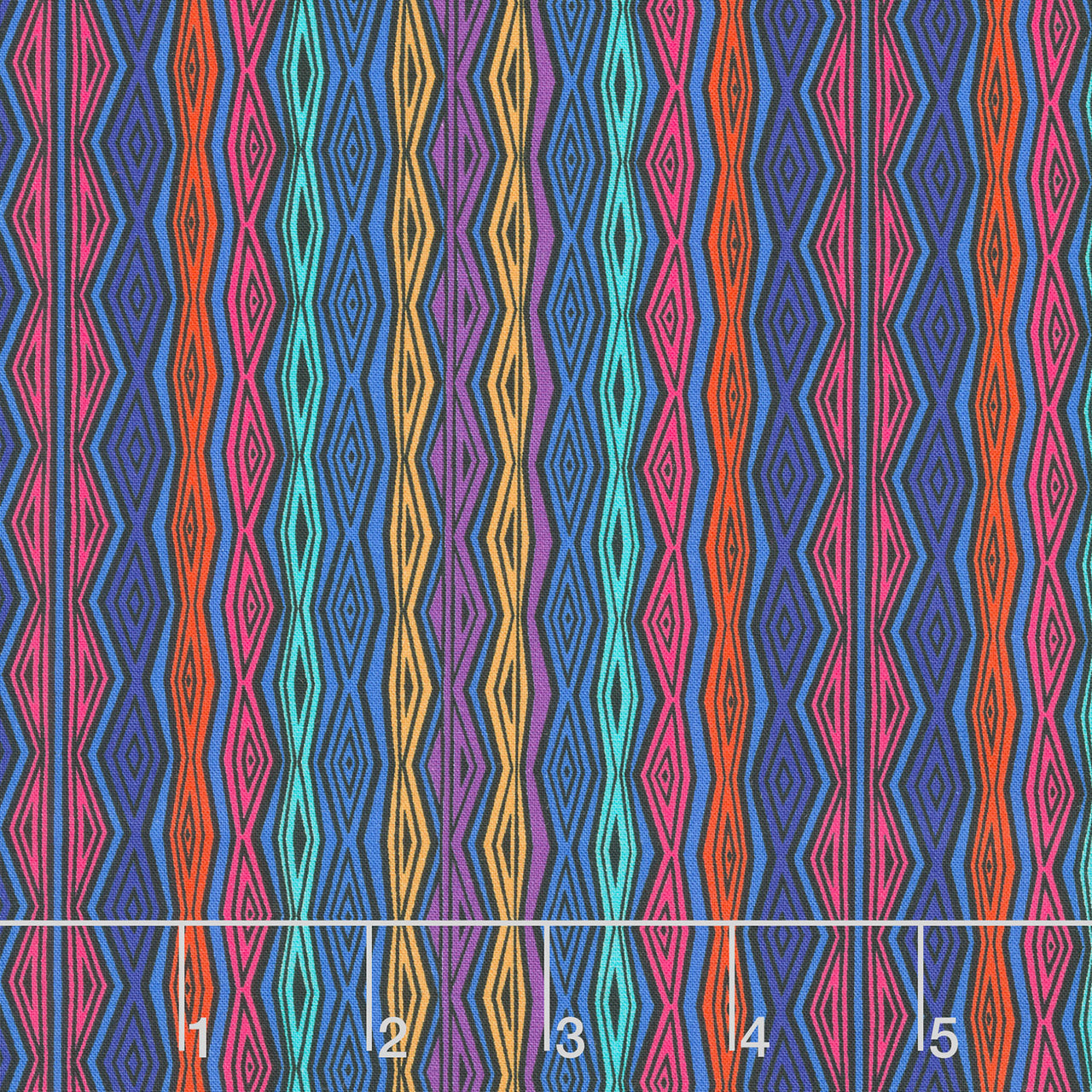 Fantasticats - Geo Stripe Blue Yardage