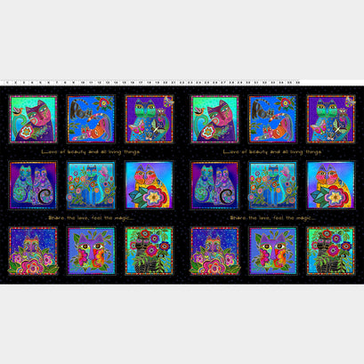 Fantasticats - Cat Blocks Black Metallic Panel