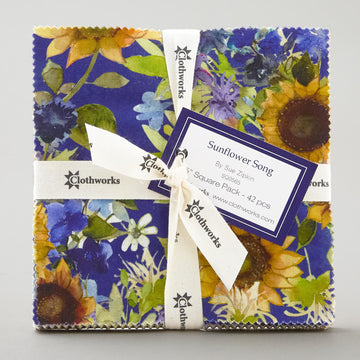 Sunflower Song Digitally Printed Charm Pack