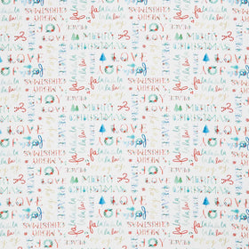 Santa Paws - Words White Yardage