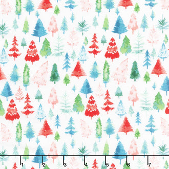 Santa Paws - Trees Multi Yardage
