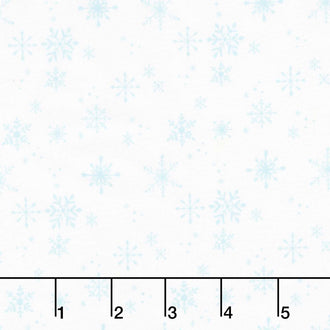 Santa Paws - Snowflakes White Yardage