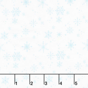 Santa Paws - Snowflakes White Yardage