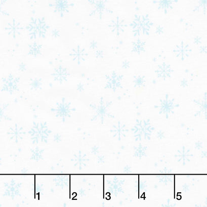 Santa Paws - Snowflakes White Yardage