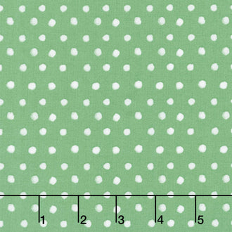 Santa Paws - Dot Green Yardage