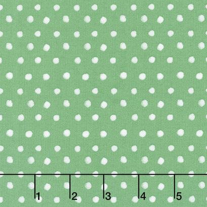 Santa Paws - Dot Green Yardage