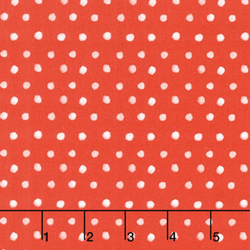 Santa Paws - Dot Light Red Yardage