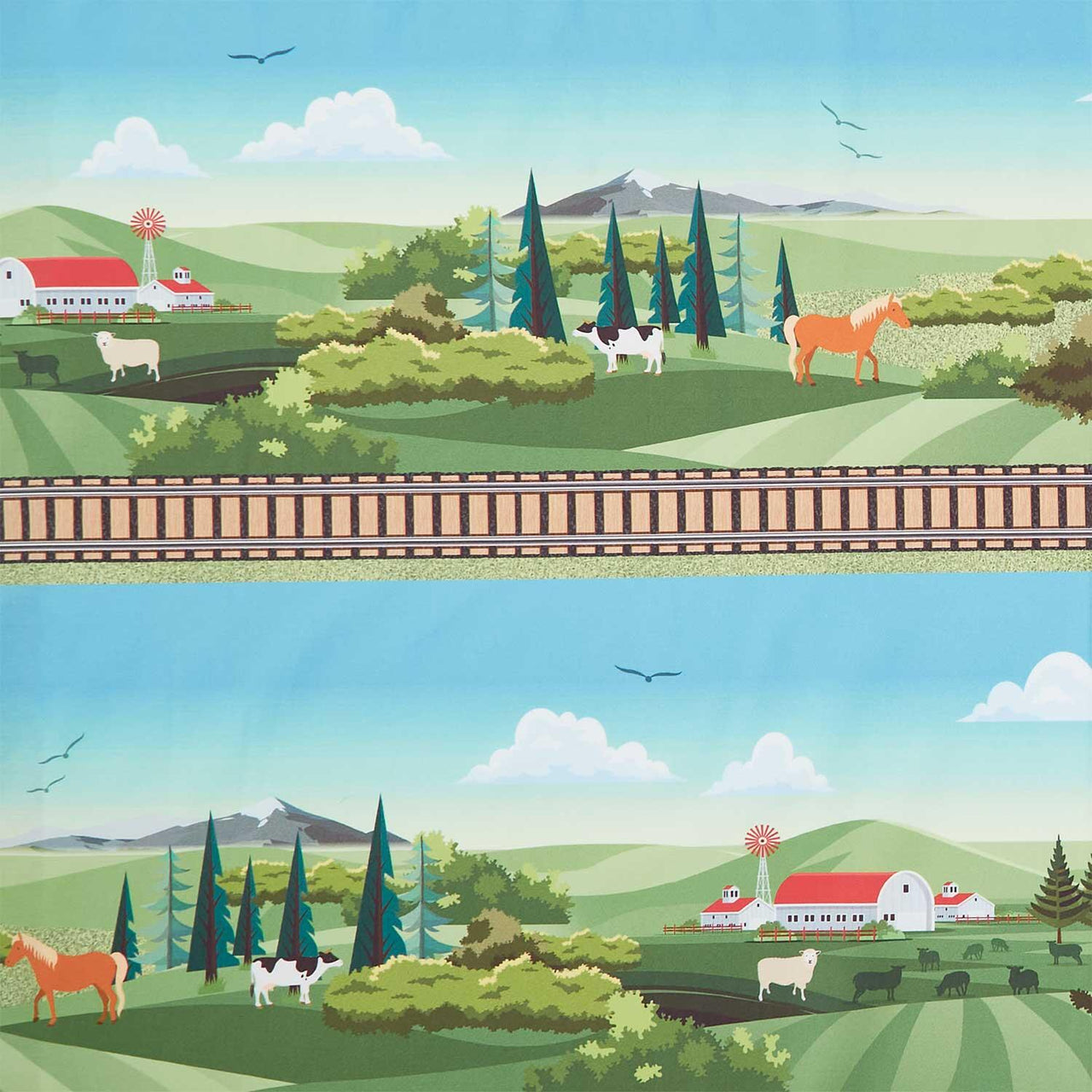 Let's Go! - Pictorial Stripe Multi Yardage