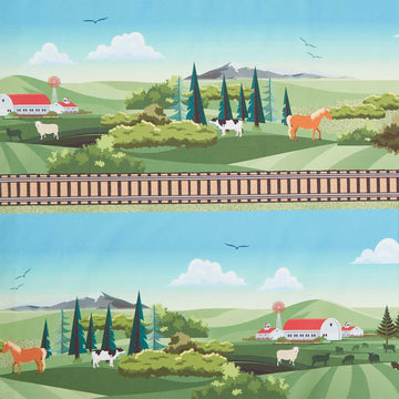 Let's Go! - Pictorial Stripe Multi Yardage