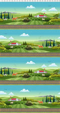 Let's Go! - Pictorial Stripe Multi Yardage