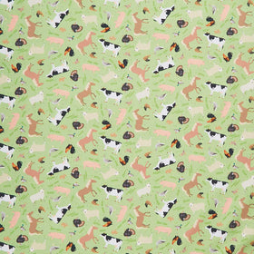 Let's Go! - Farm Animals Green Yardage