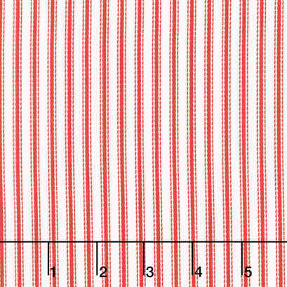 Let's Go! - Stripe Red Yardage