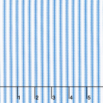 Let's Go! - Stripe Blue Yardage