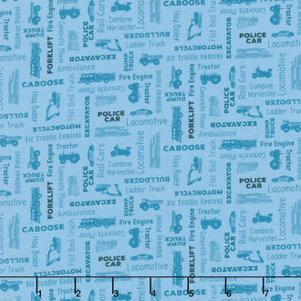 Let's Go! - Words Blue Yardage