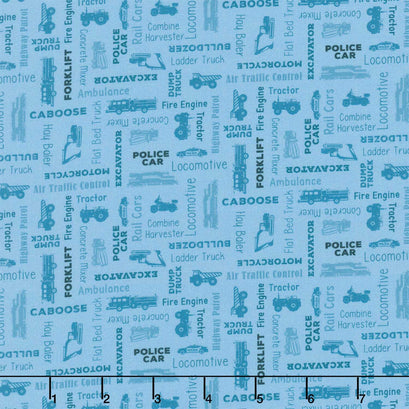 Let's Go! - Words Blue Yardage