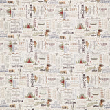 Living The Dream Flannel - Words Light Khaki Yardage