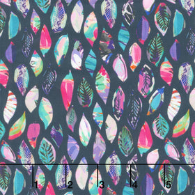 Sunset Meadow - Leaves Black Yardage