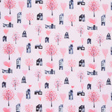 Love Matters - Houses Light Pink Yardage