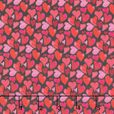 Love Matters - Curvy Hearts Black Yardage