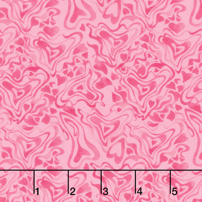 Love Matters - Tonal Hearts Pink Yardage