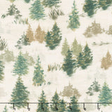 Lake & Lodge - Trees Cream Yardage