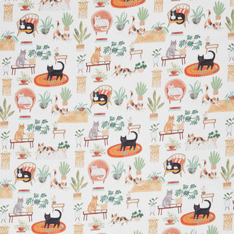 Homebodies - House Cats Light Cream Yardage