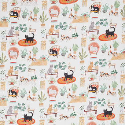 Homebodies - House Cats Light Cream Yardage