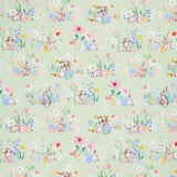 Spring Cheer - Rabbits Toile Light Olive Yardage