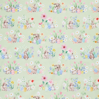 Spring Cheer - Rabbits Toile Light Olive Yardage