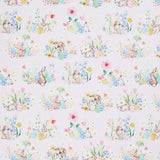 Spring Cheer - Rabbits Toile Light Pink Yardage